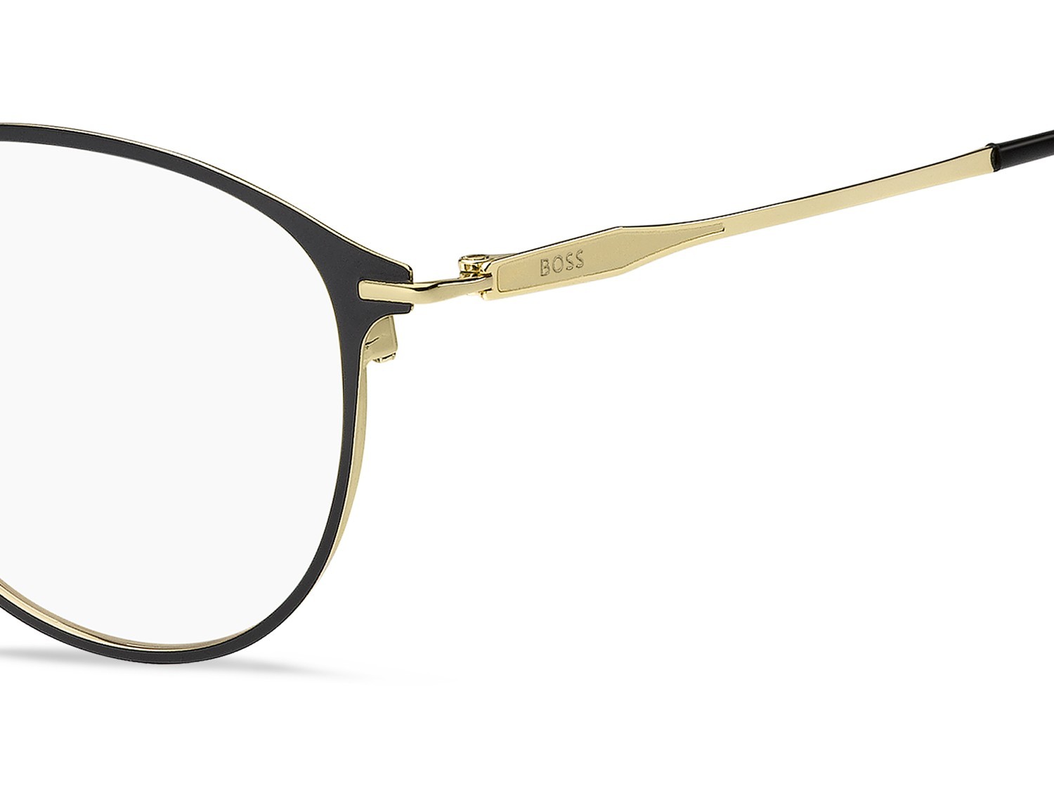 Eyeglasses Hugo Boss 1867 110083 I46 color matte black gold shape pantos 