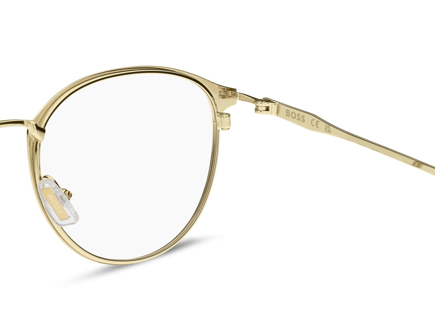Eyeglasses Hugo Boss 1867 110083 I46 color matte black gold shape pantos 