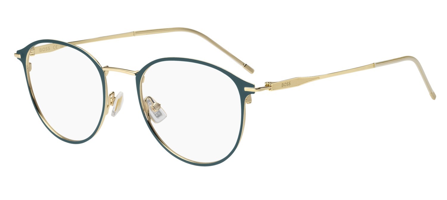Occhiali da vista Hugo Boss 1867 110083 OGA colore gold teal forma pantos 