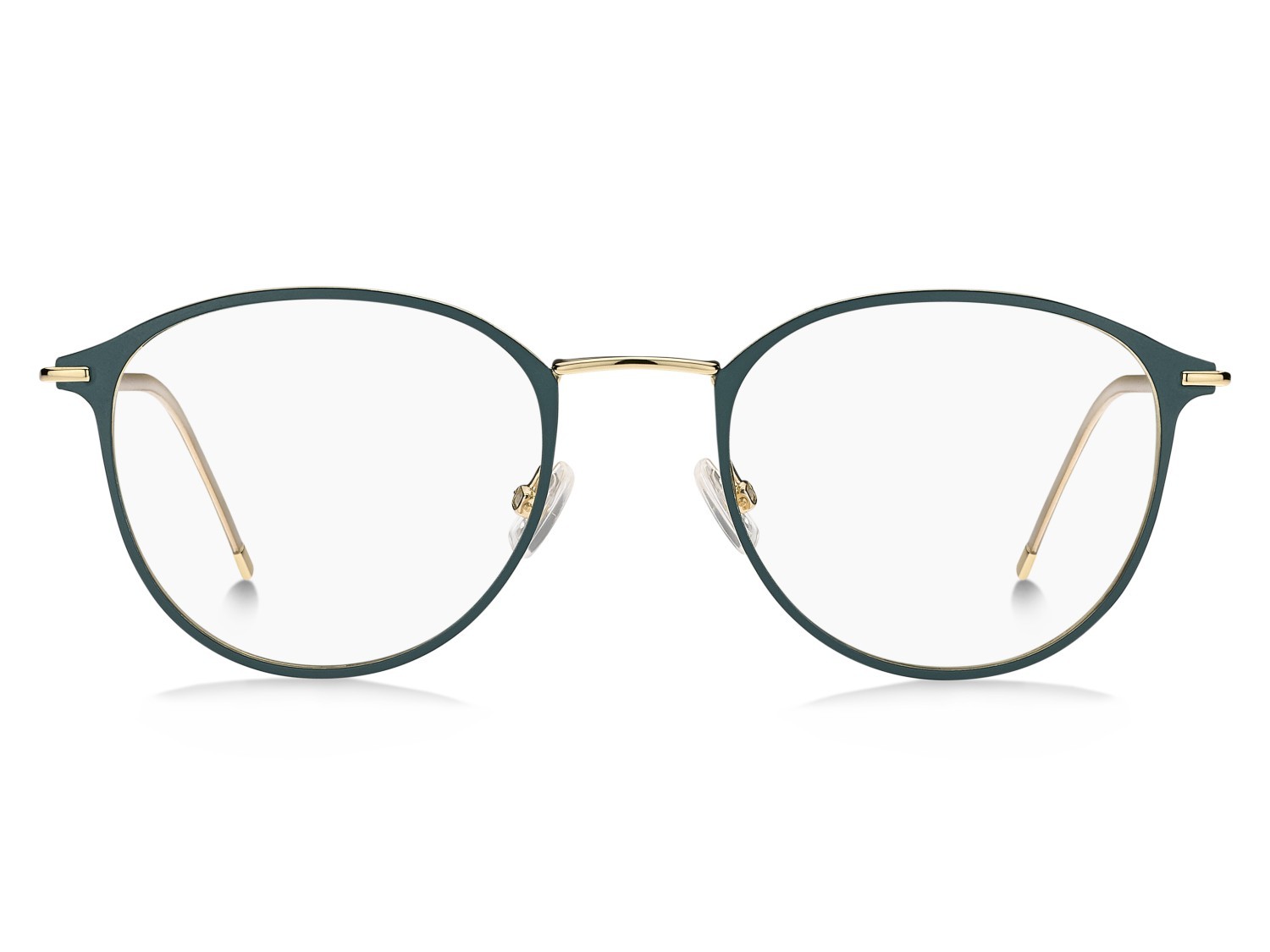 Occhiali da vista Hugo Boss 1867 110083 OGA colore gold teal forma pantos 