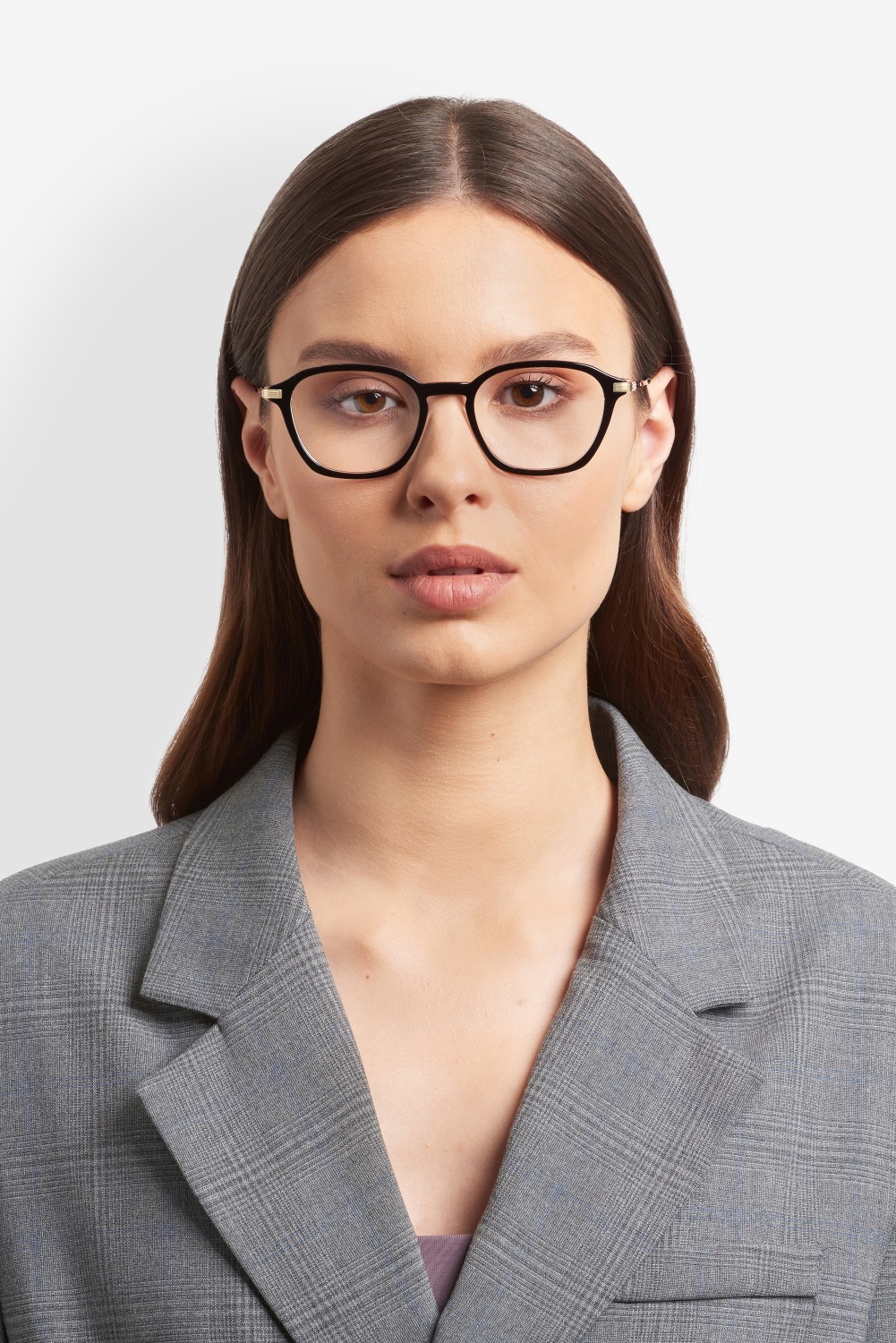 Eyeglasses Hugo Boss 1865 110088 7C5 color black crystal shape rectangle 