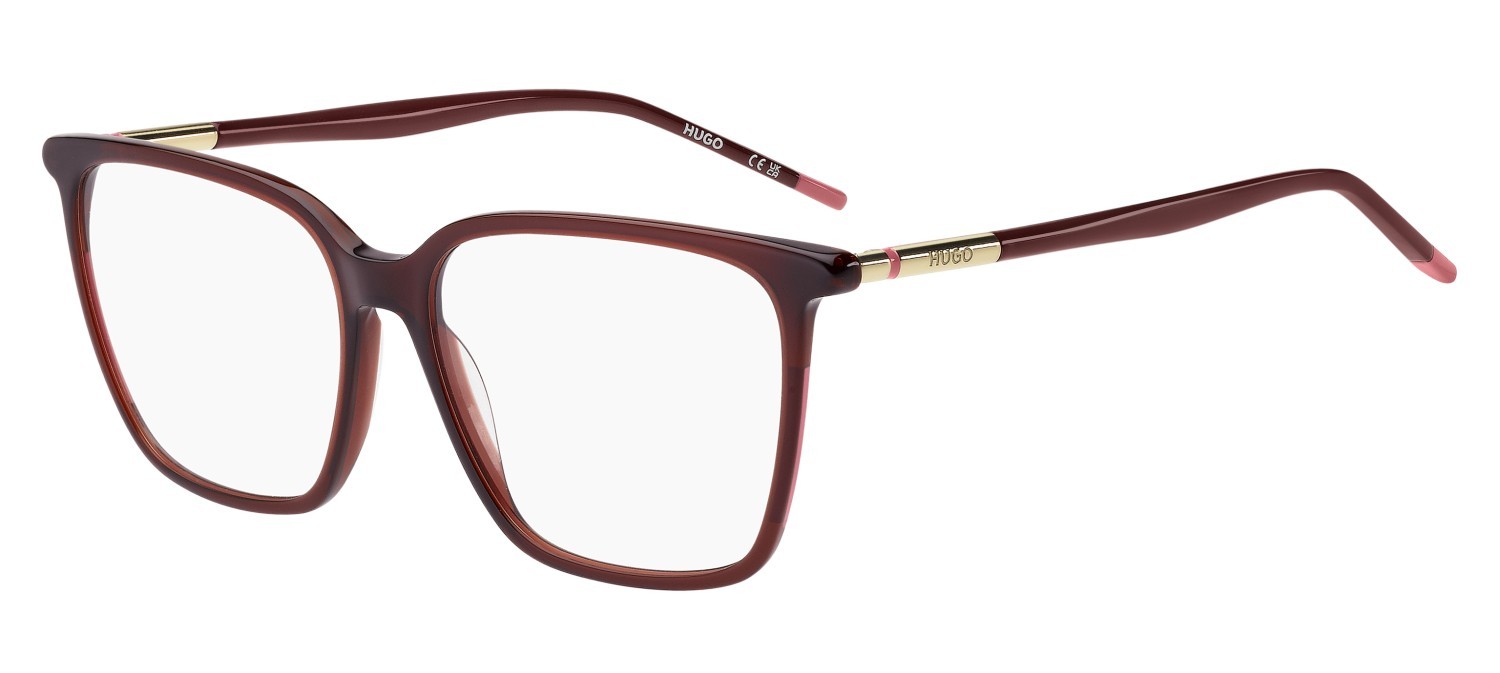 Eyeglasses Hugo Hg 1381 110090 LHF color burgundy 2 shape square 