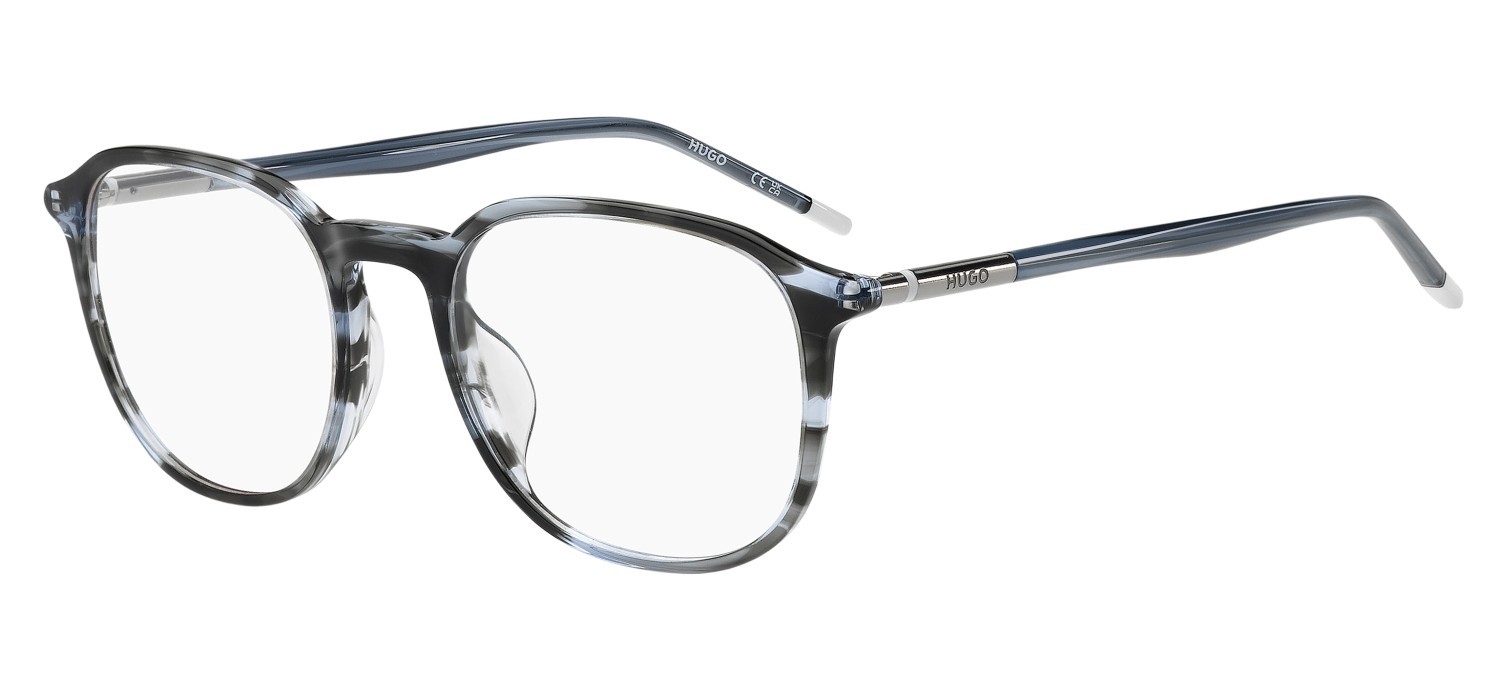 Eyeglasses Hugo Hg 1378/G 110091 3RA color grey striped blue shape rectangle 