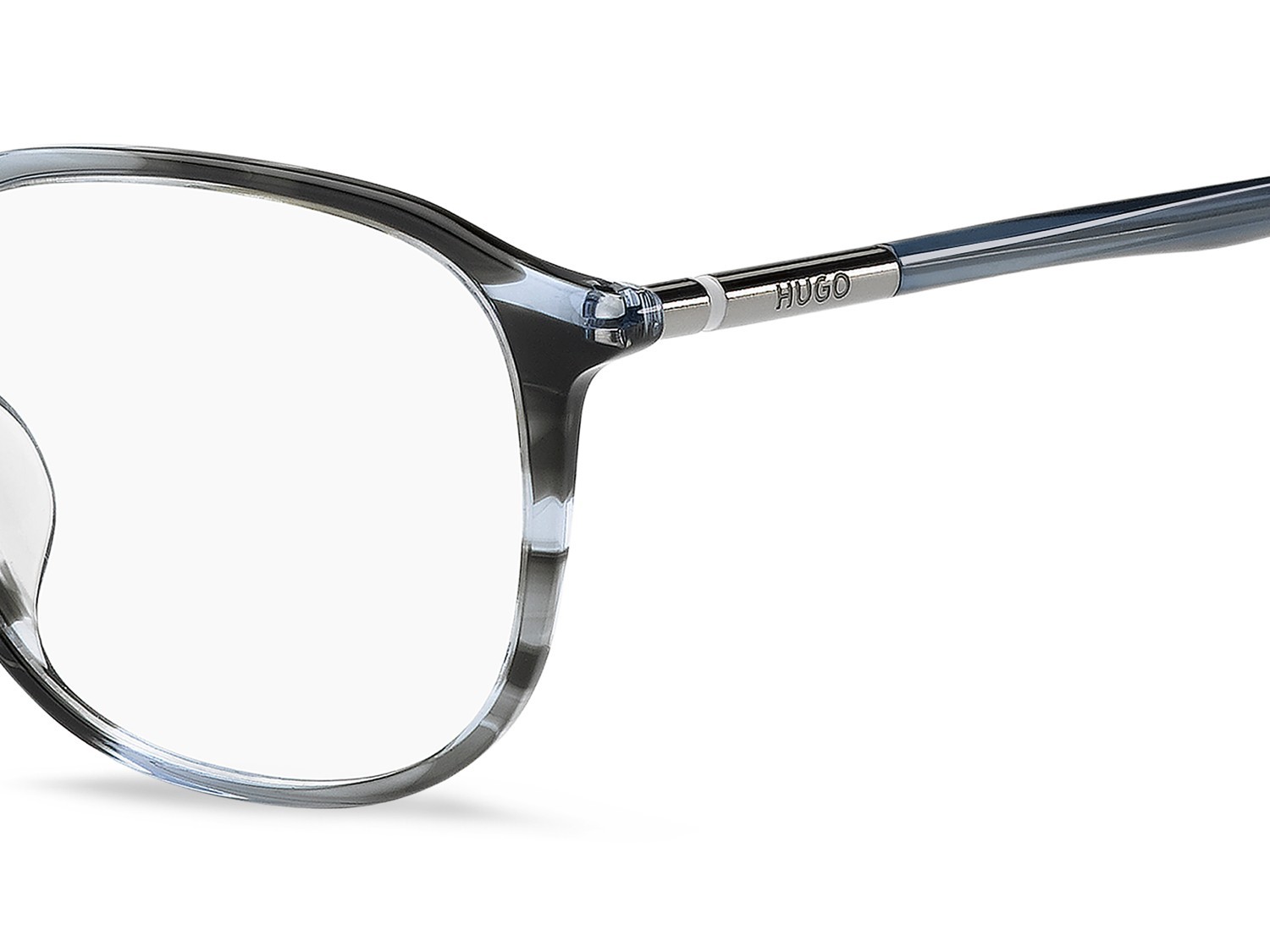 Eyeglasses Hugo Hg 1378/G 110091 3RA color grey striped blue shape rectangle 