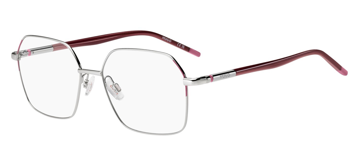 Eyeglasses Hugo Hg 1382 110095 3YZ color palladium pink shape rectangular 