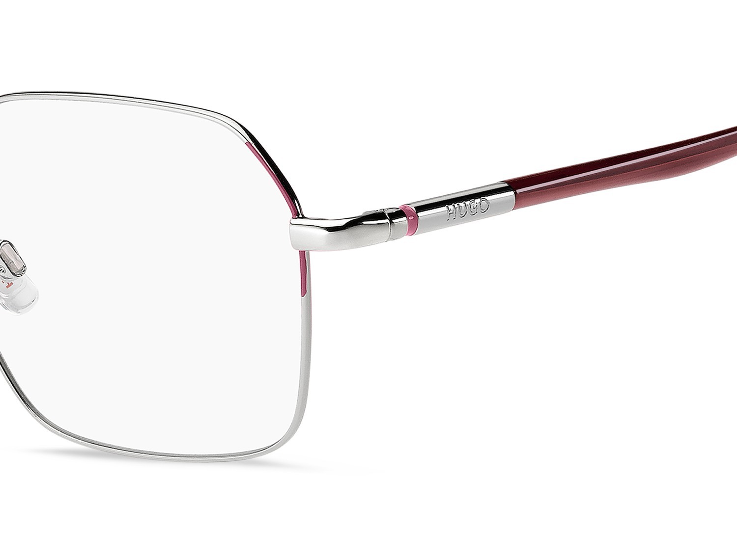 Eyeglasses Hugo Hg 1382 110095 3YZ color palladium pink shape rectangular 