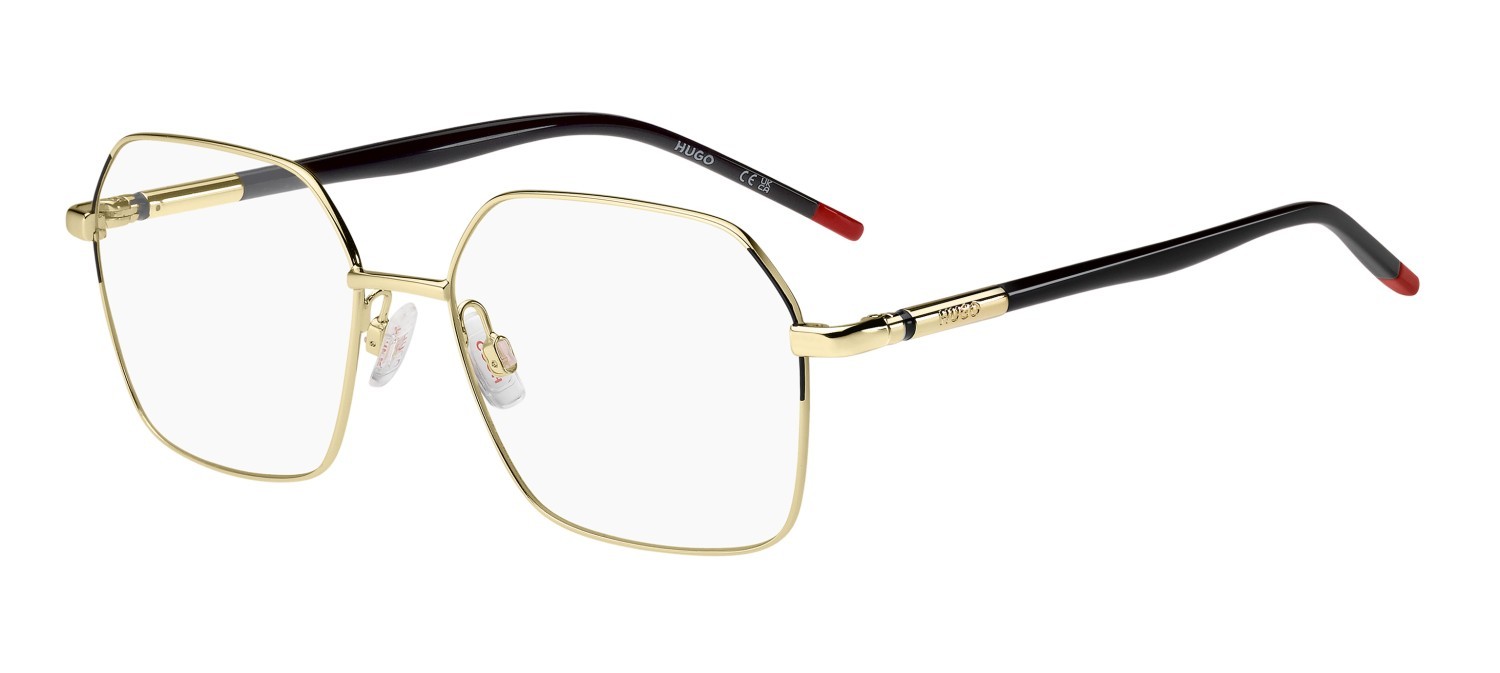 Eyeglasses Hugo Hg 1382 110095 RHL color gold black 2 shape rectangle 