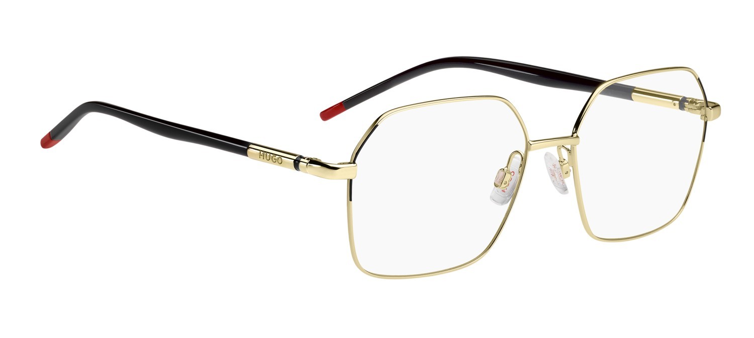 Eyeglasses Hugo Hg 1382 110095 RHL color gold black 2 shape rectangle 