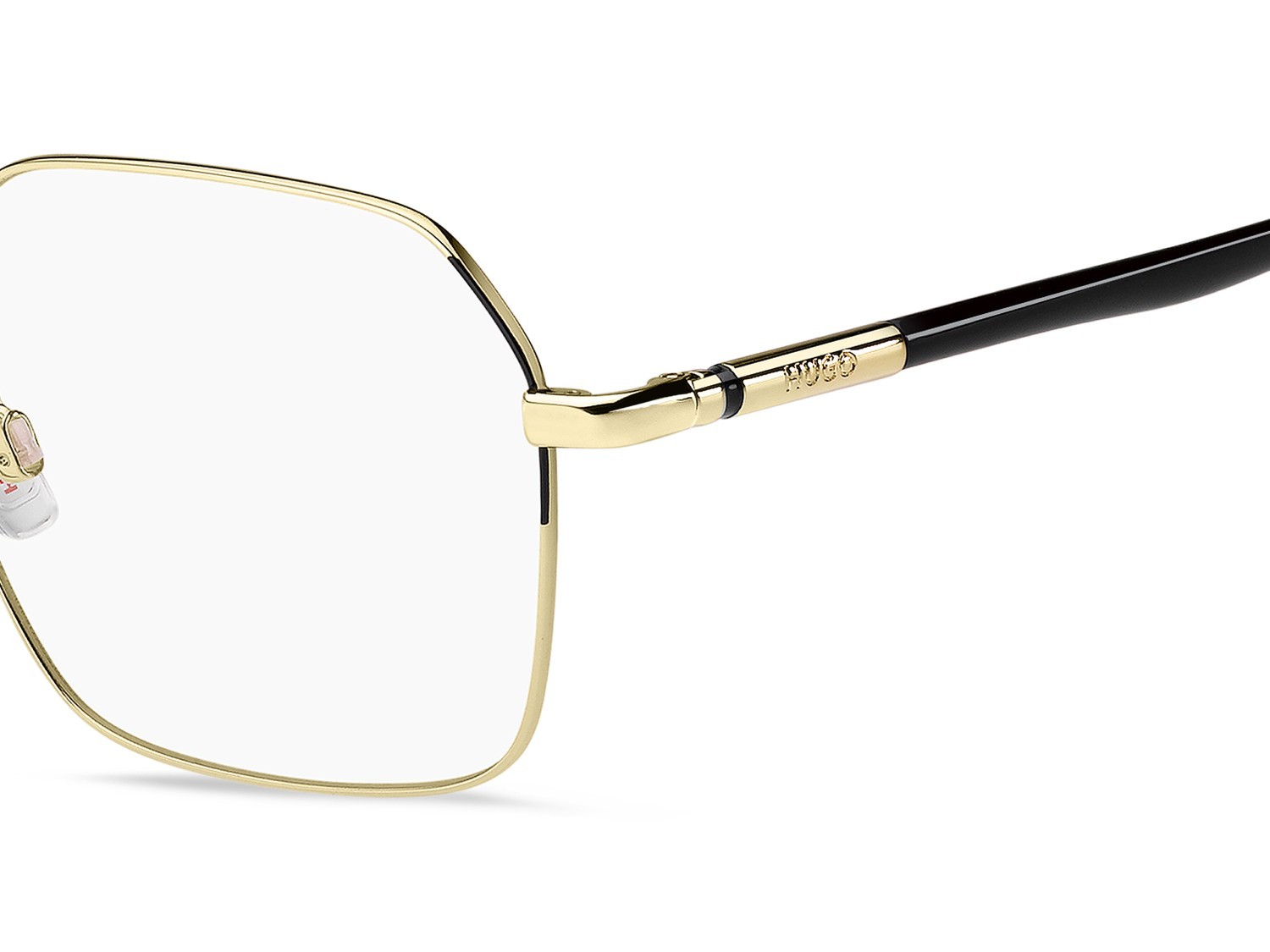 Eyeglasses Hugo Hg 1382 110095 RHL color gold black 2 shape rectangle 