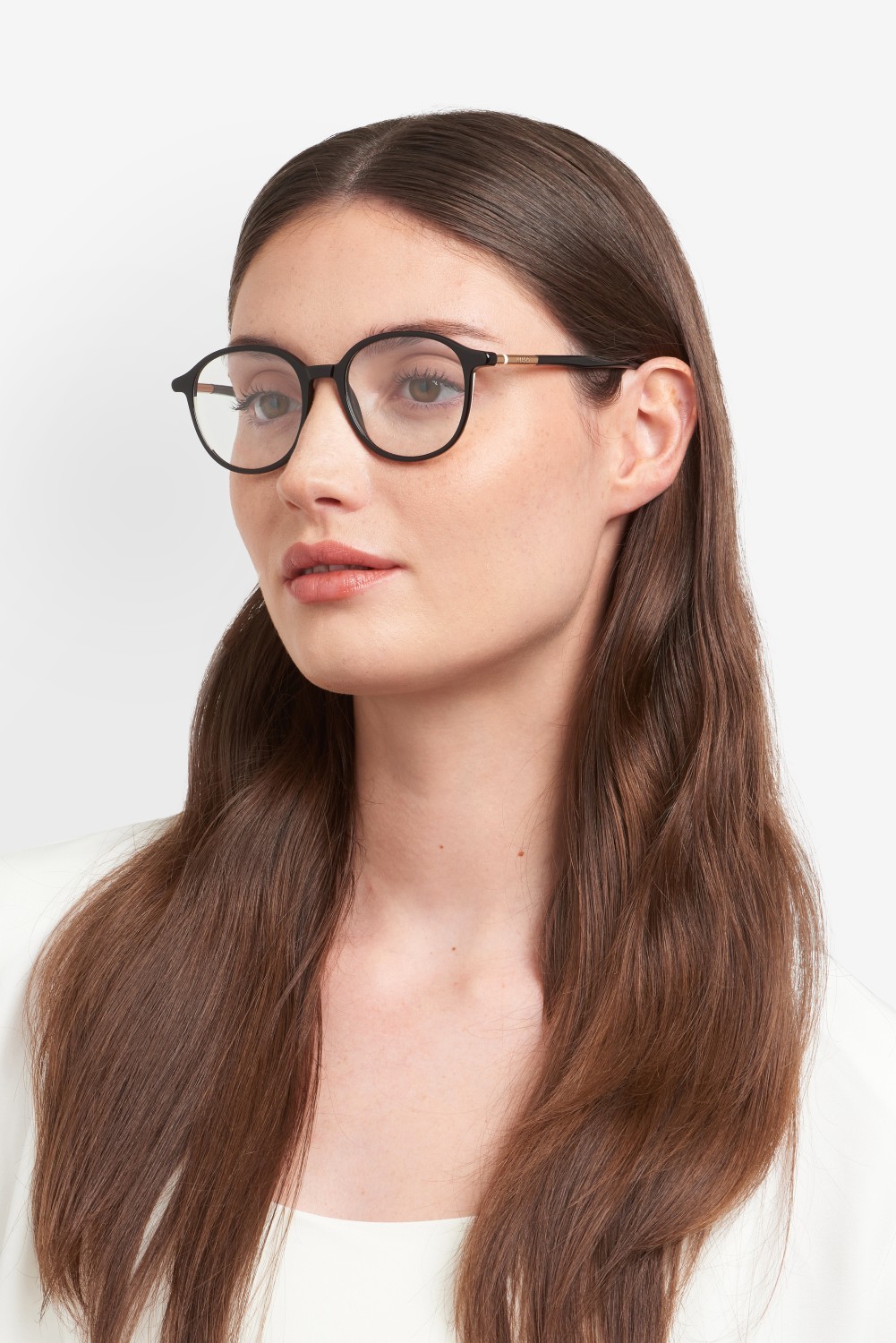 Eyeglasses Hugo Hg 1380 110105 807 color black shape round 