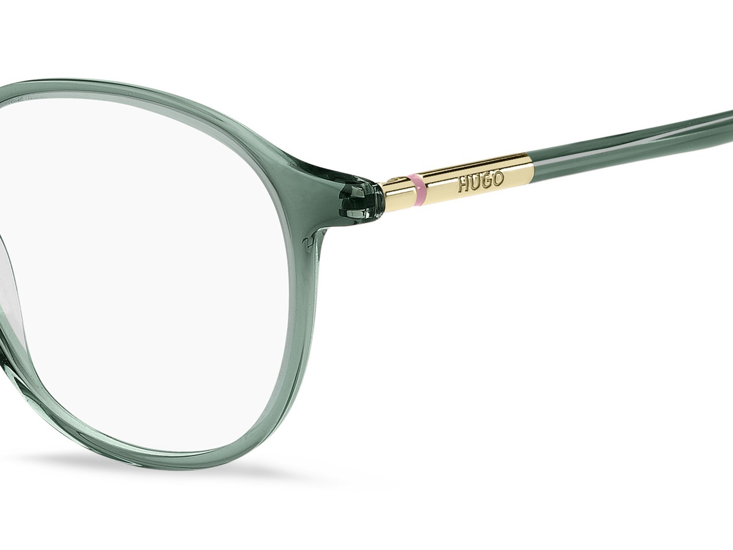 Eyeglasses Hugo Hg 1380 110105 ZI9 color teal shape round 