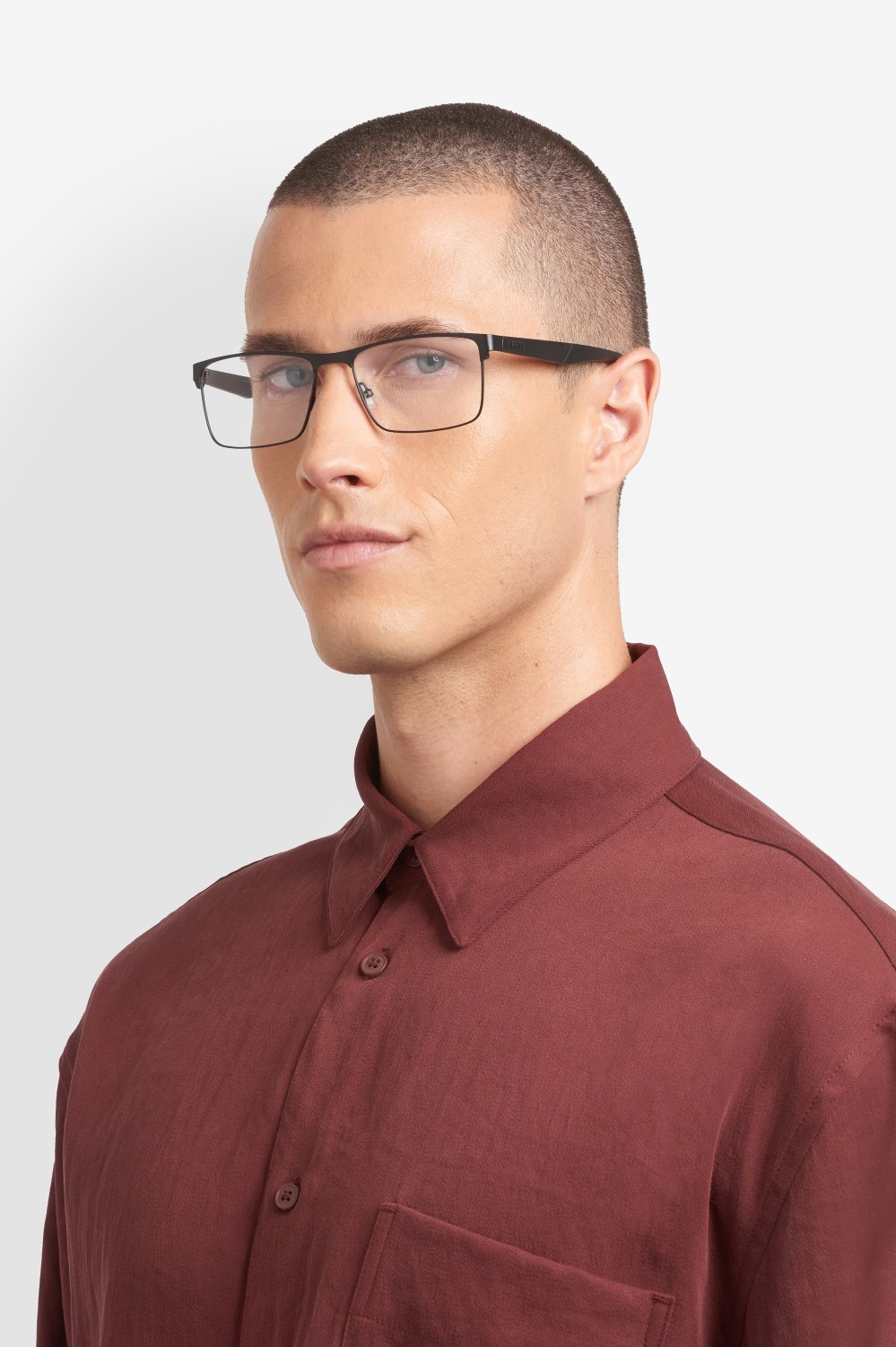 Eyeglasses Hugo Boss 1829 110109 003 color matte black shape square 