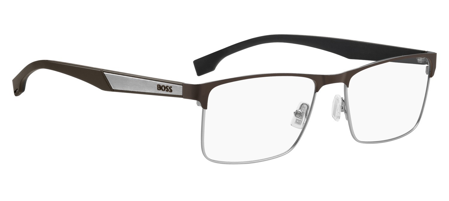 Eyeglasses Hugo Boss 1829 110109 05N color matte brown ruthenium shape square 