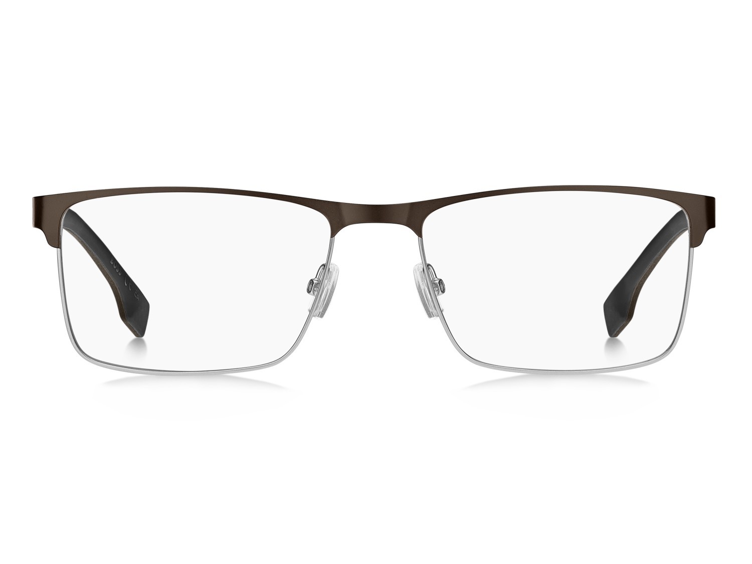 Eyeglasses Hugo Boss 1829 110109 05N color matte brown ruthenium shape square 