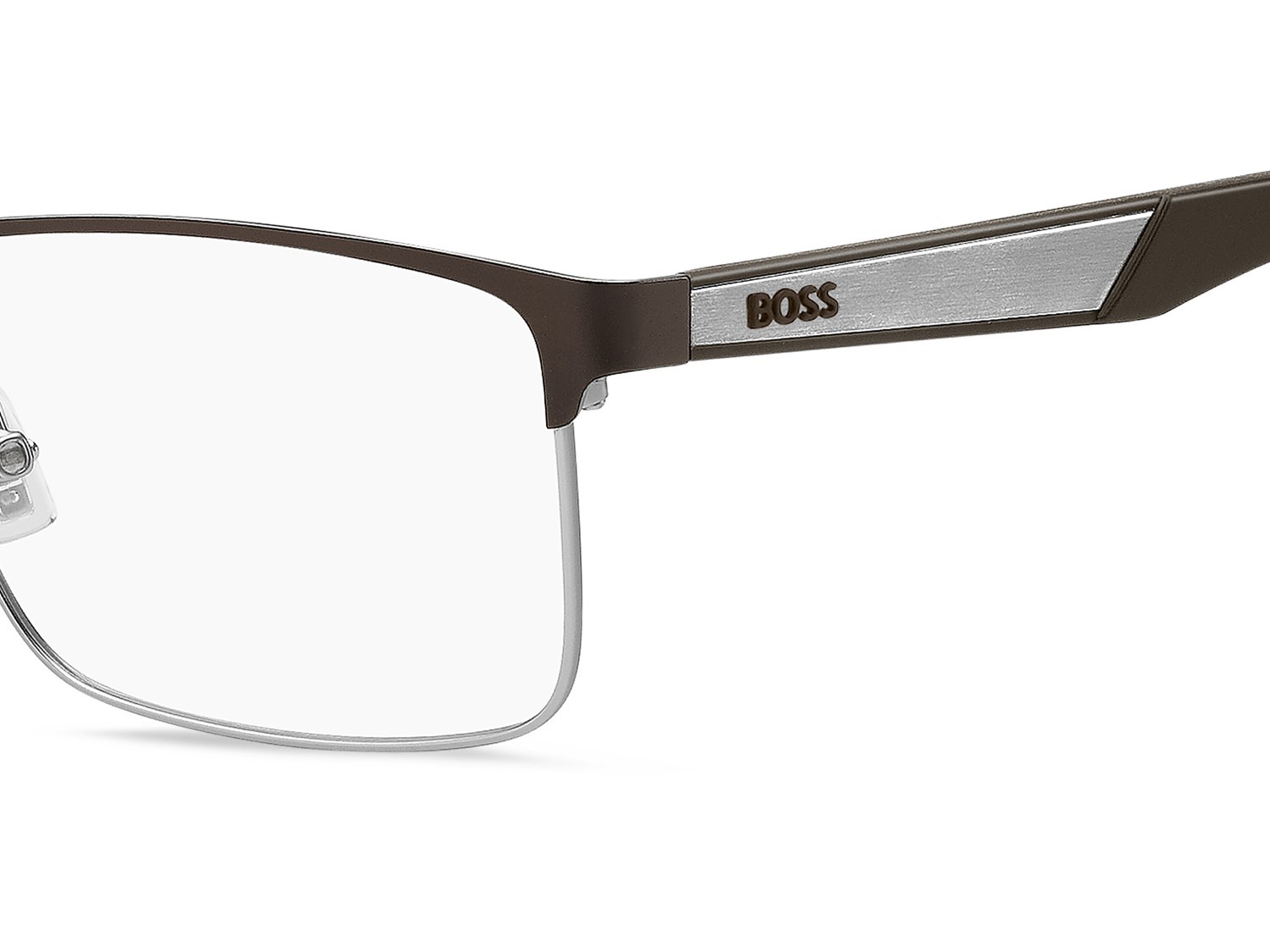 Eyeglasses Hugo Boss 1829 110109 05N color matte brown ruthenium shape square 
