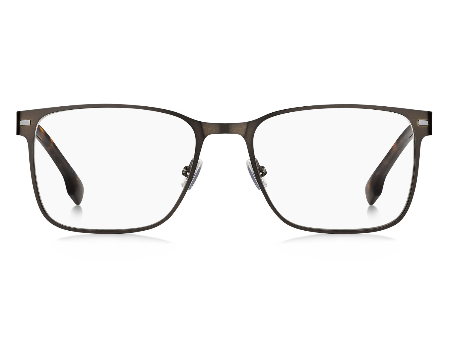 Eyeglasses Hugo Boss 1842 110112 AMC color matte brown palladium shape rectangle 