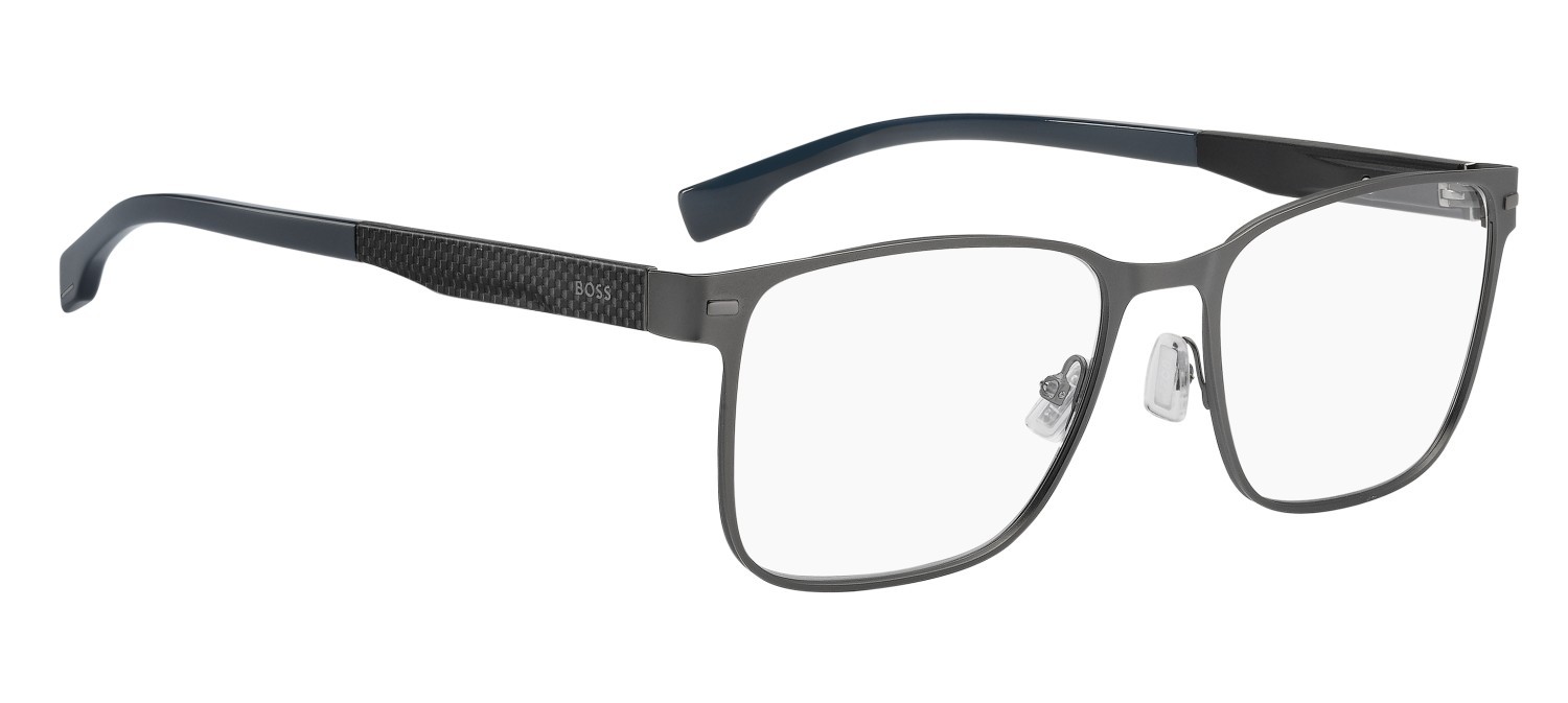 Eyeglasses Hugo Boss 1842 110112 R80 color matte dark ruthenium shape rectangle 