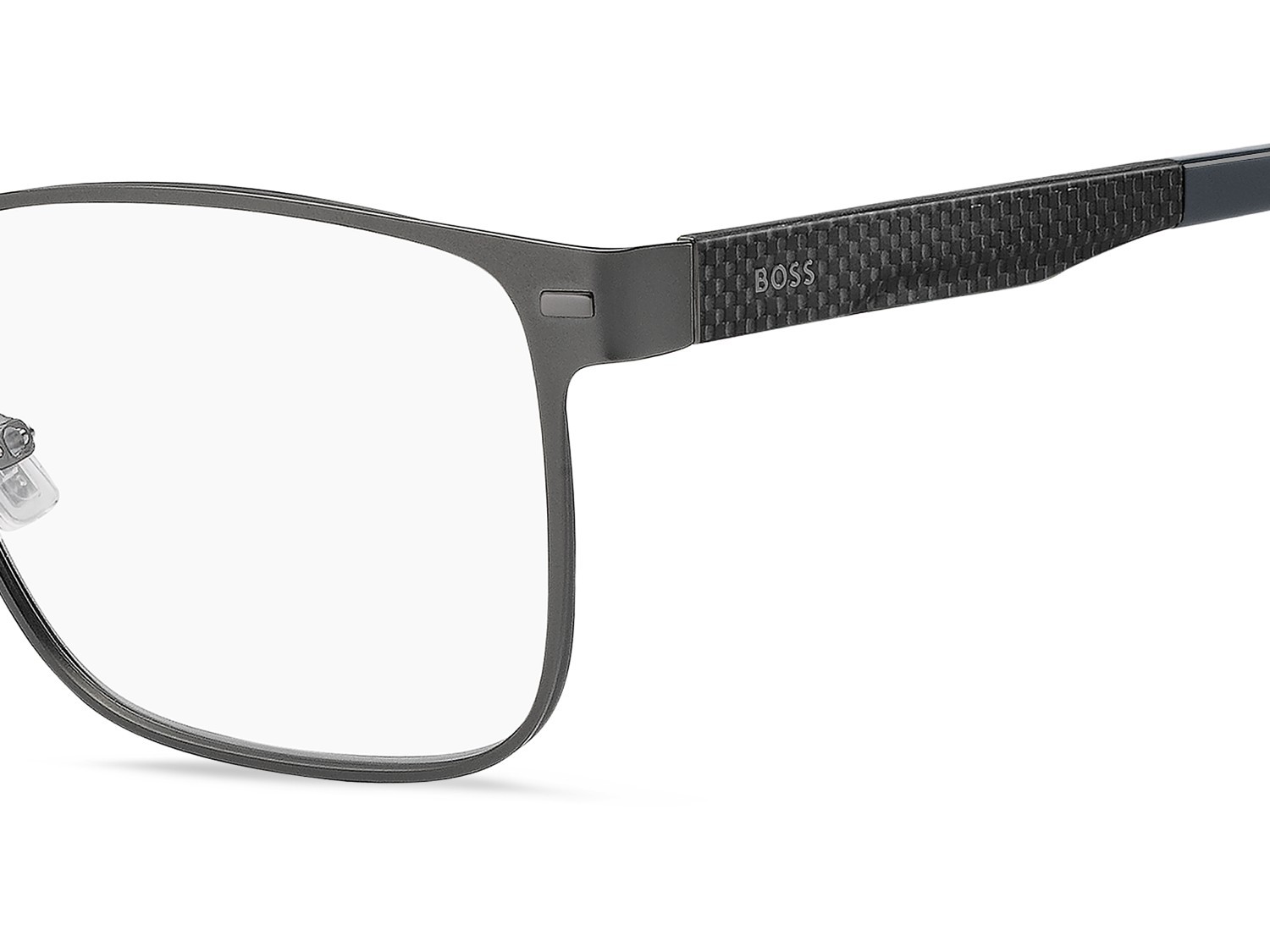 Eyeglasses Hugo Boss 1842 110112 R80 color matte dark ruthenium shape rectangle 