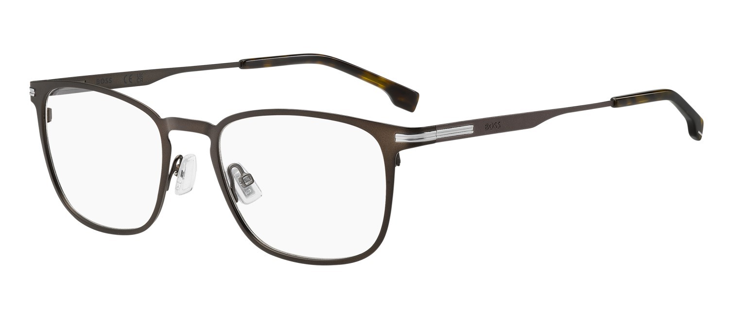 Eyeglasses Hugo Boss 1851 110113 AMC color matte brown palladium shape square 