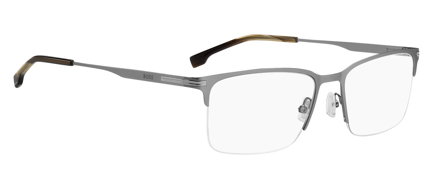 Eyeglasses Hugo Boss 1850 110114 R81 color matte ruthenium shape rectangle 