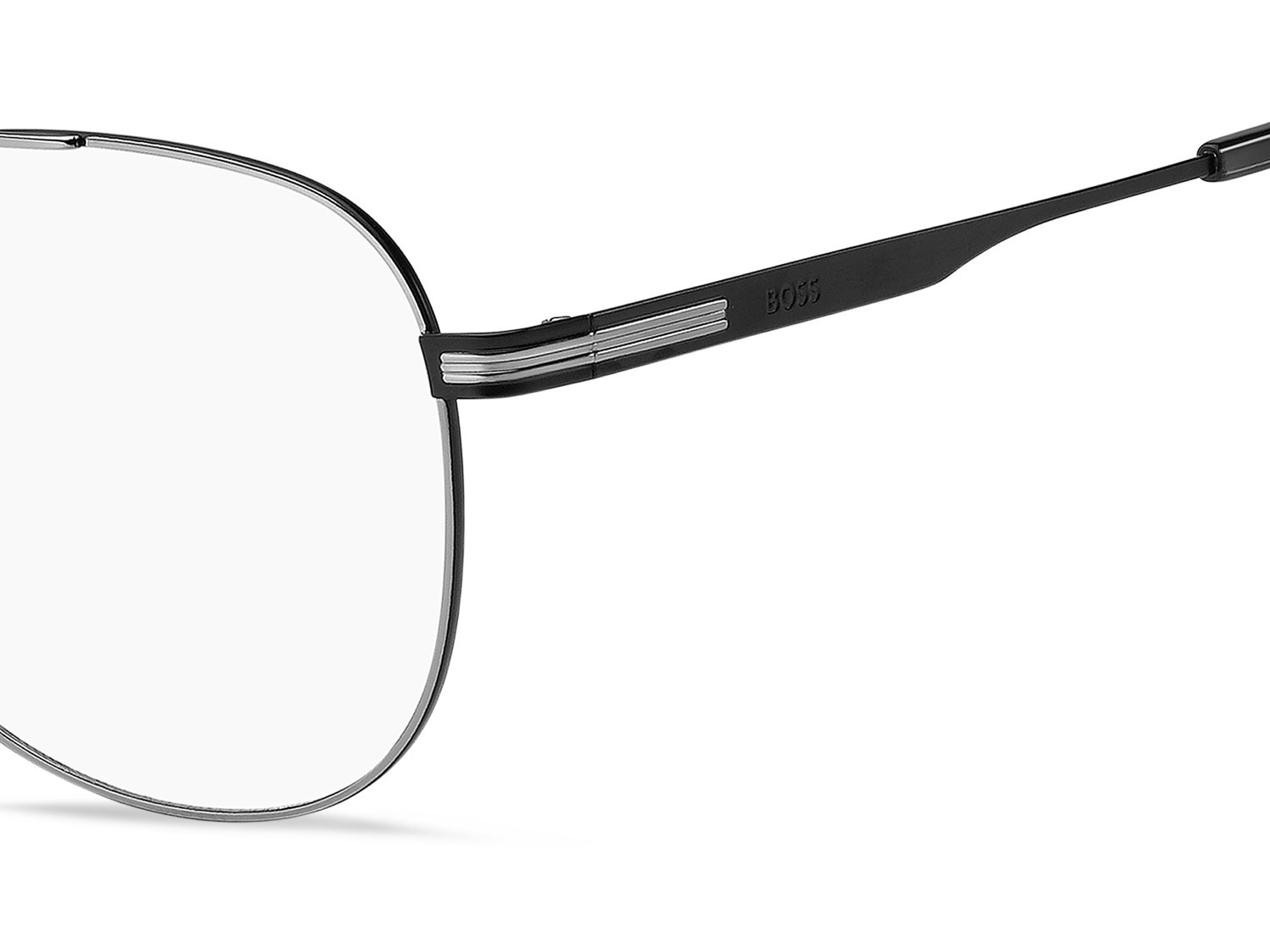 Eyeglasses Hugo Boss 1852 110115 TI7 color matte black ruthenium shape aviator 