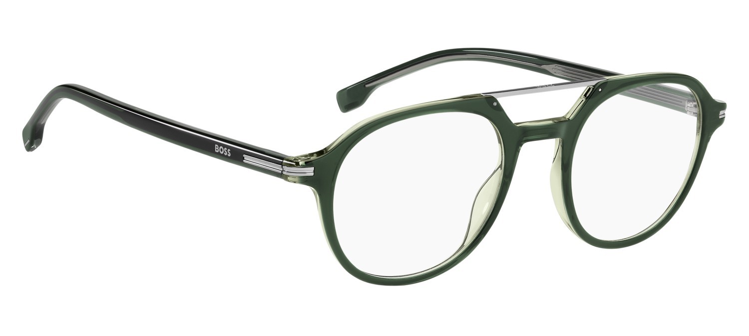 Occhiali da vista Hugo Boss 1849 110122 8YW colore green grey forma rotondo 
