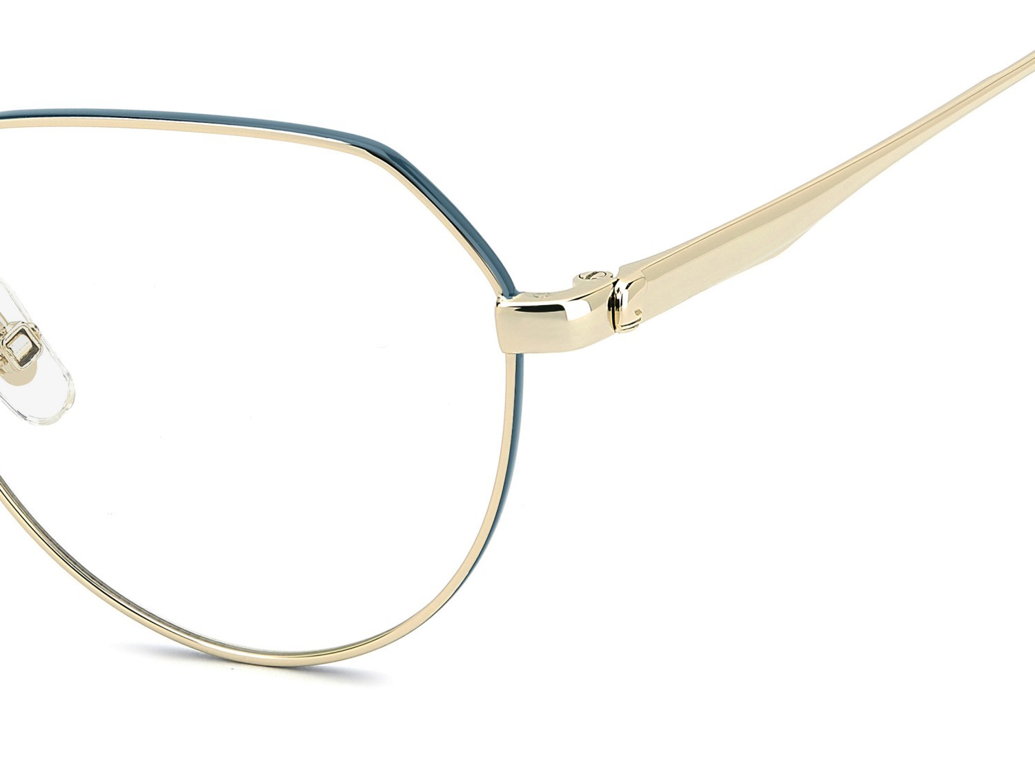Occhiali da vista Carrera 3076 110137 OGA colore gold teal forma rotondo 