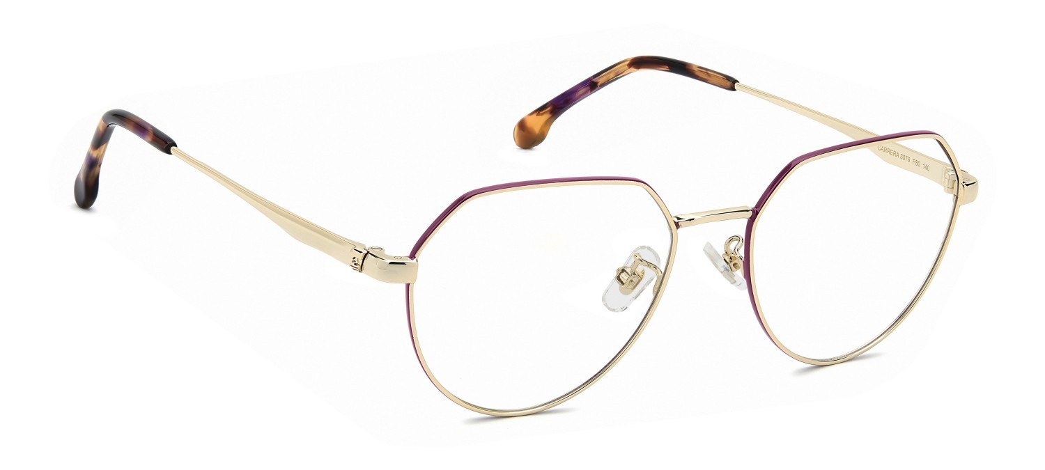 Brillen Carrera 3076 110137 P80 farbe gold havana pink form rund 