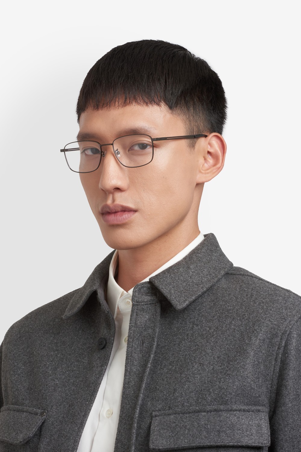 Eyeglasses Hugo Boss 1871/F 110155 V81 color dark ruthenium black shape rectangle 