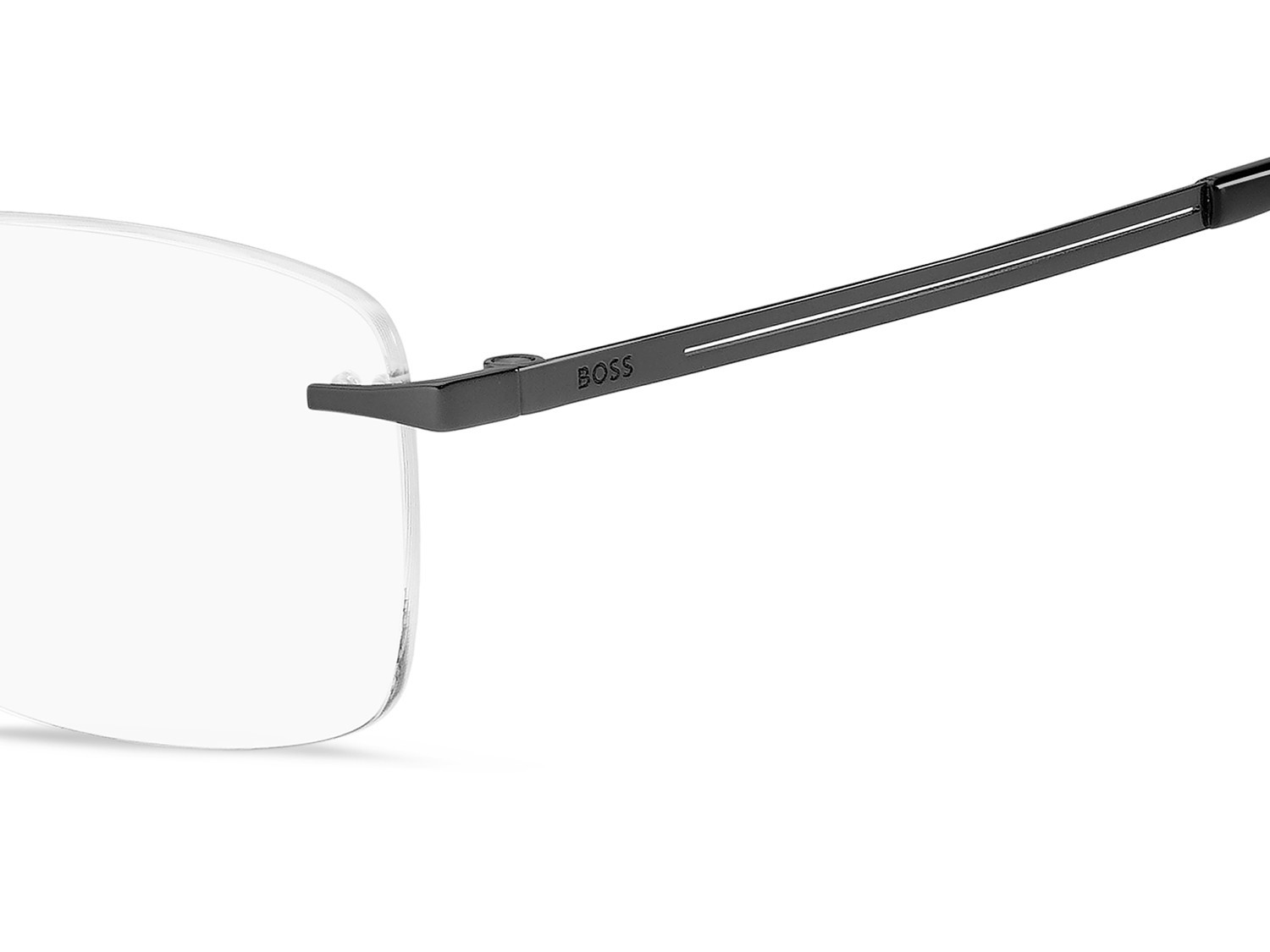 Eyeglasses Hugo Boss 1873/F 110156 V81 color dark ruthenium black shape rectangle 