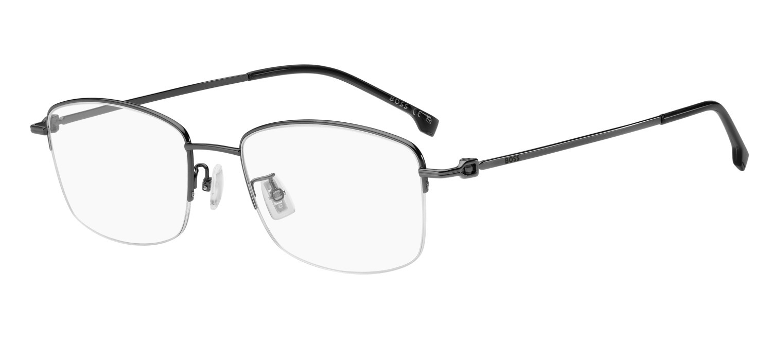 Occhiali da vista Hugo Boss 1877/F 110159 KJ1 colore dark ruthenium forma rettangolare 