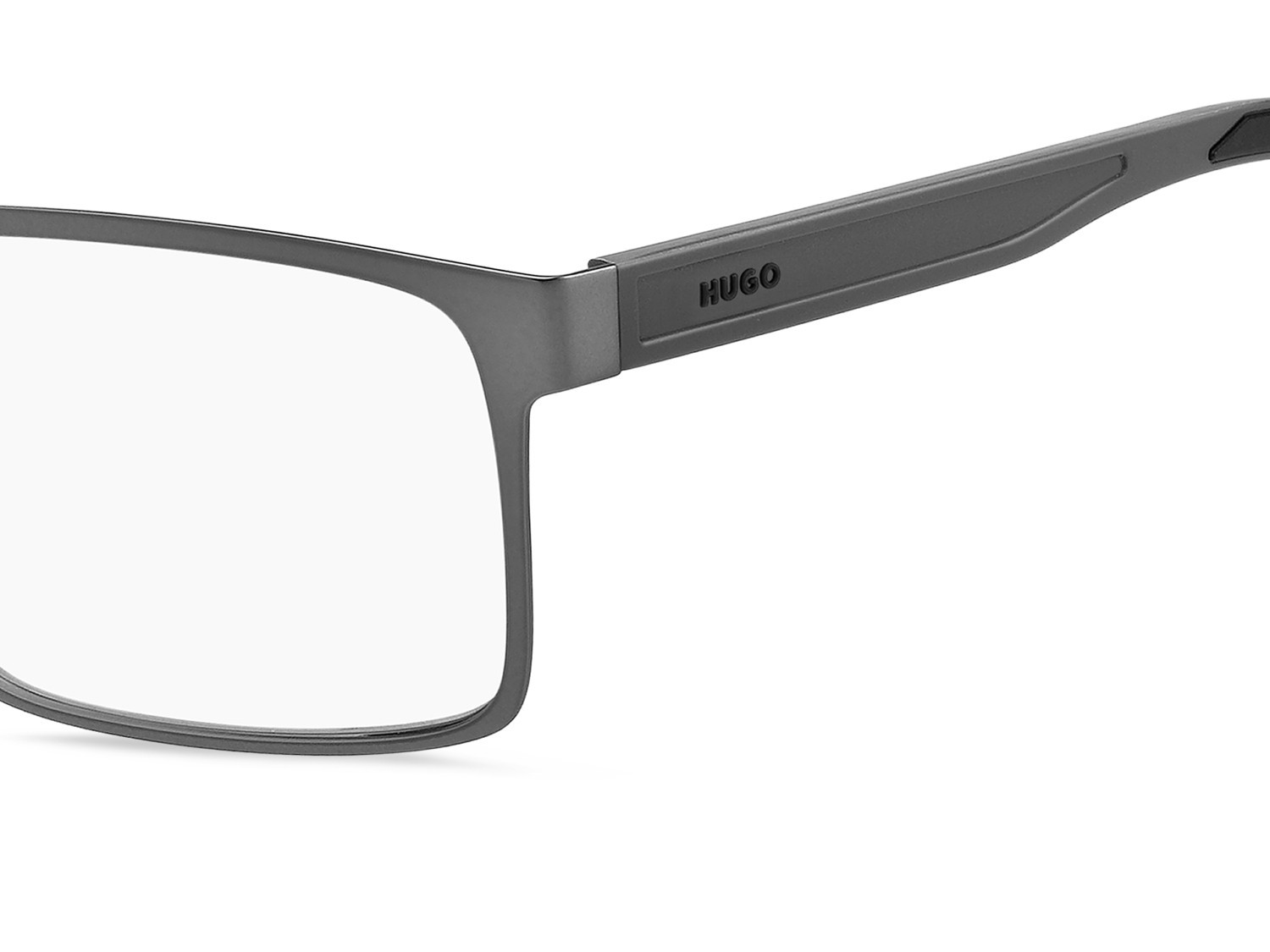 Eyeglasses Hugo Hg 1372 110171 R80 color matte dark ruthenium shape rectangle 