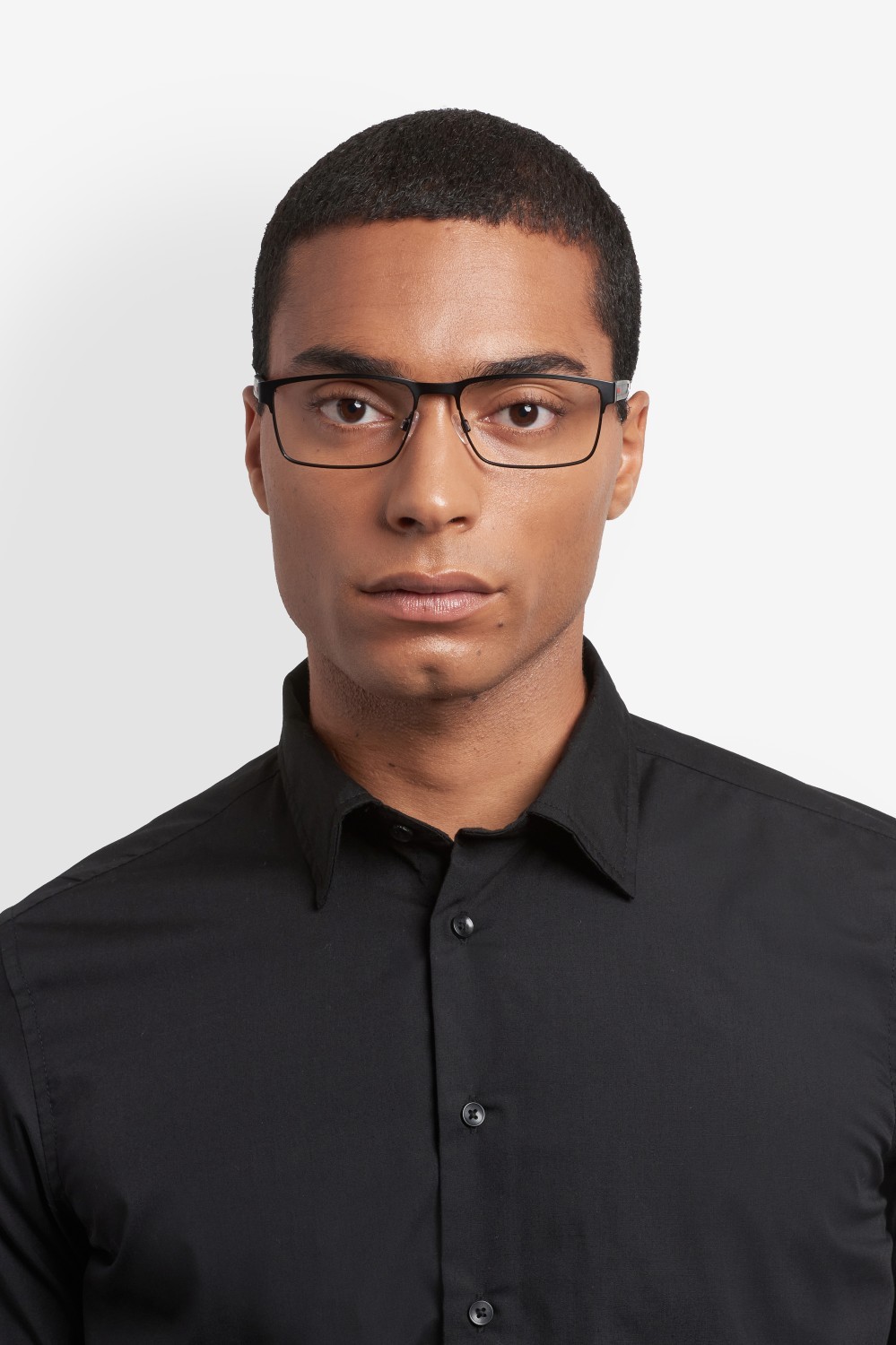 Eyeglasses Hugo Hg 1373 110172 003 color matte black shape rectangle 