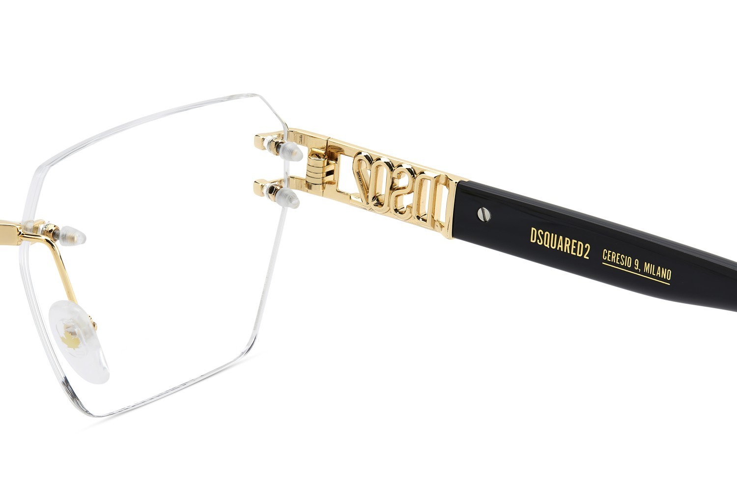 Eyeglasses Dsquared2 D2 0173 110174 000 color rose gold shape rectangle 
