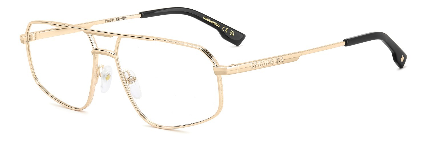 Occhiali da vista Dsquared2 D2 0176 110175 000 colore rose gold forma navigator 