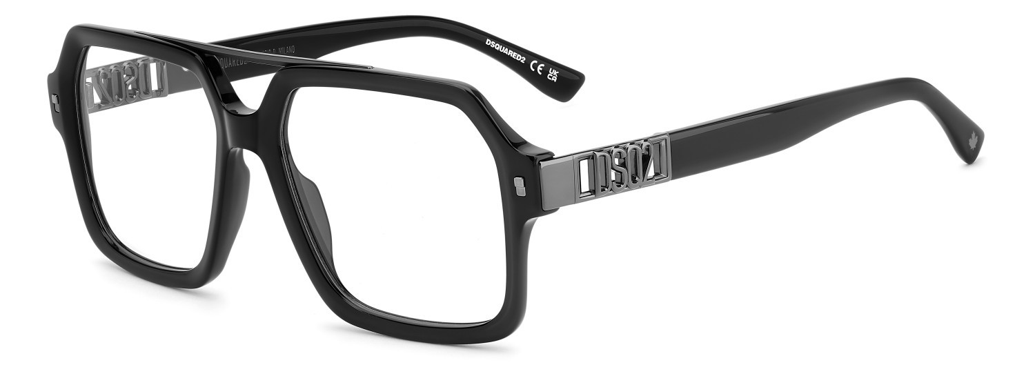 Occhiali da vista Dsquared2 D2 0174 110176 807 colore black forma rettangolare 