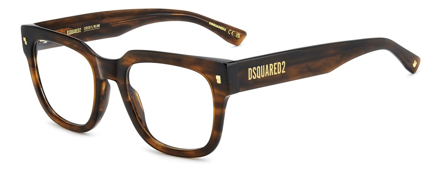 Occhiali da vista Dsquared2 D2 0181 110177 EX4 colore brown horn forma rotondo 
