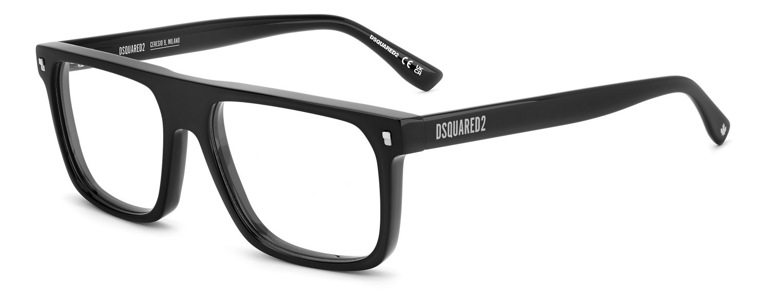 Occhiali da vista Dsquared2 D2 0182 110178 284 colore black ruthenium forma rettangolare 
