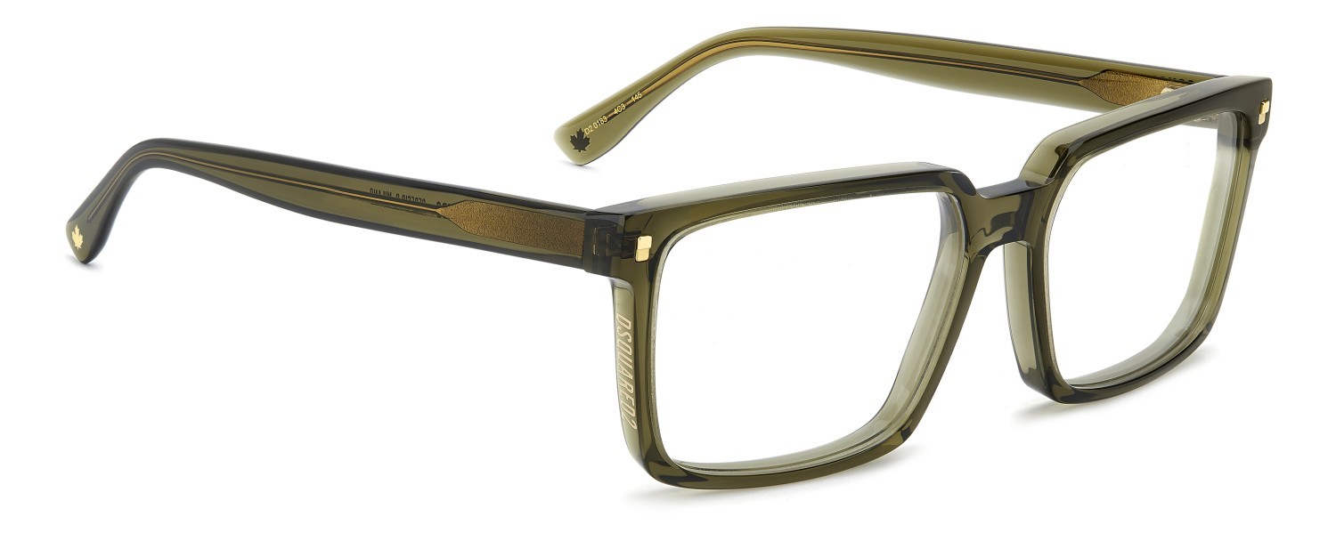 Occhiali da vista Dsquared2 D2 0183 110180 4C3 colore olive forma rettangolare 