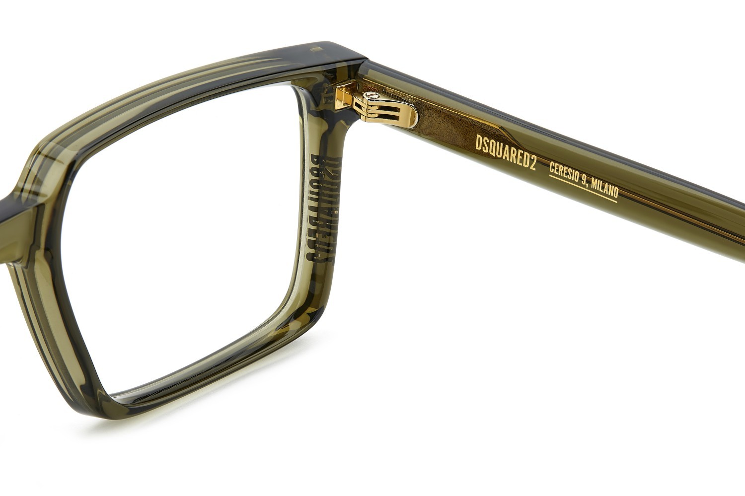 Occhiali da vista Dsquared2 D2 0183 110180 4C3 colore olive forma rettangolare 