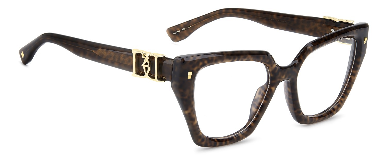Occhiali da vista Dsquared2 D2 0186 110181 086 colore havana forma quadrato 