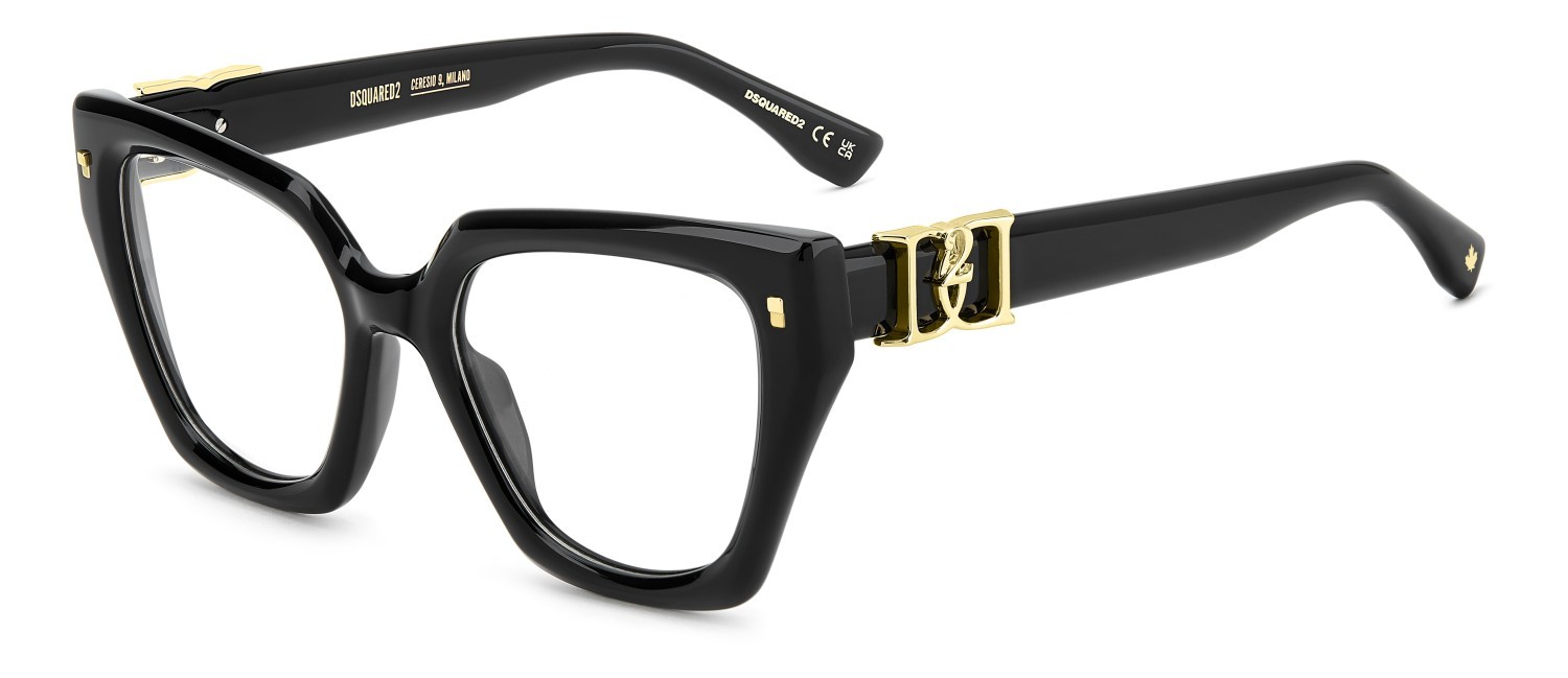 Occhiali da vista Dsquared2 D2 0186 110181 807 colore black forma quadrato 