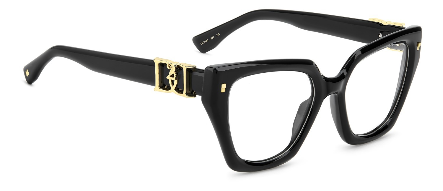 Occhiali da vista Dsquared2 D2 0186 110181 807 colore black forma quadrato 