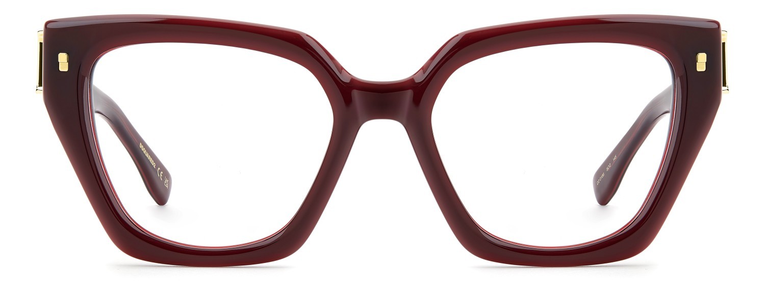 Eyeglasses Dsquared2 D2 0186 110181 8CQ color cherry shape square 