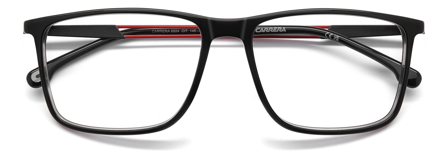 Brillen Carrera 8924 110196 OIT farbe black red form rechteckig 