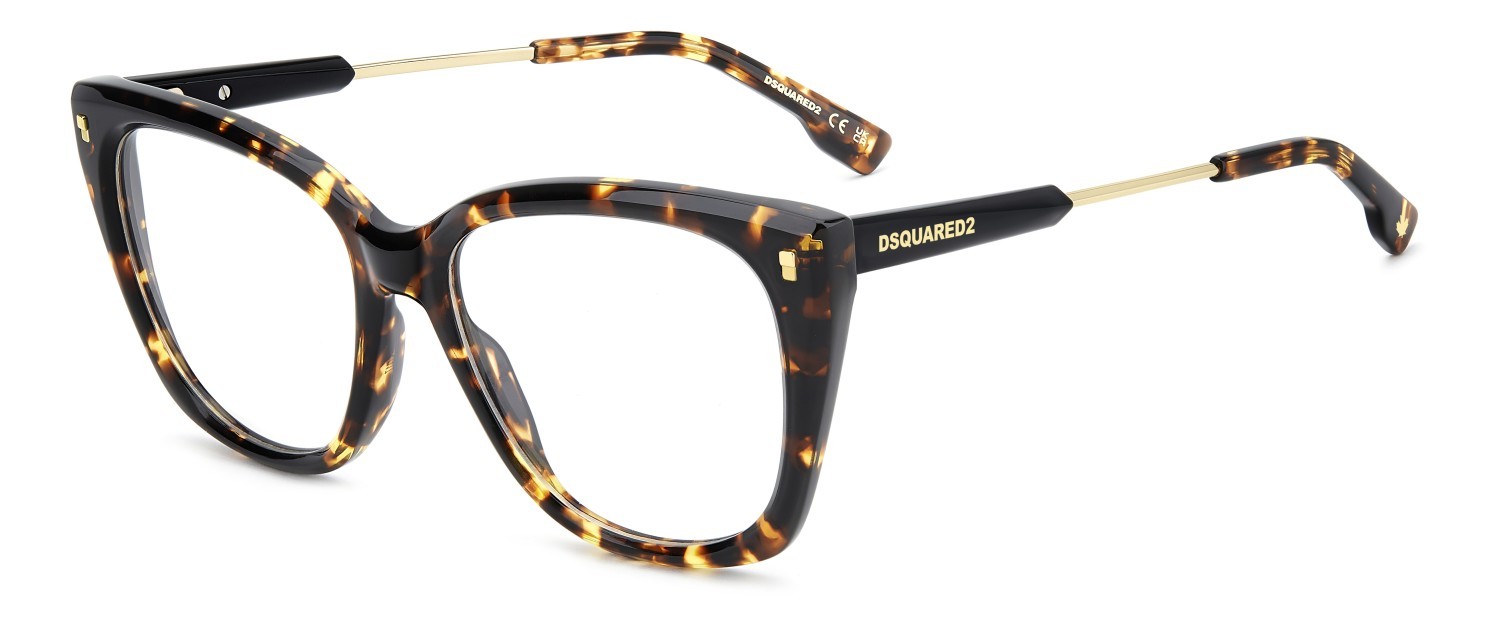 Occhiali da vista Dsquared2 D2 0187 110199 086 colore havana forma quadrato 