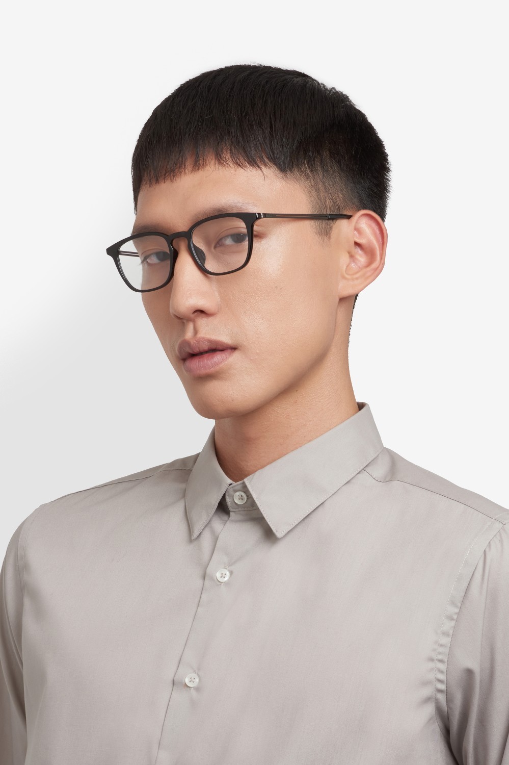 Eyeglasses Hugo Boss 1874/F 110207 ANS color black dark ruthenium shape rectangle 