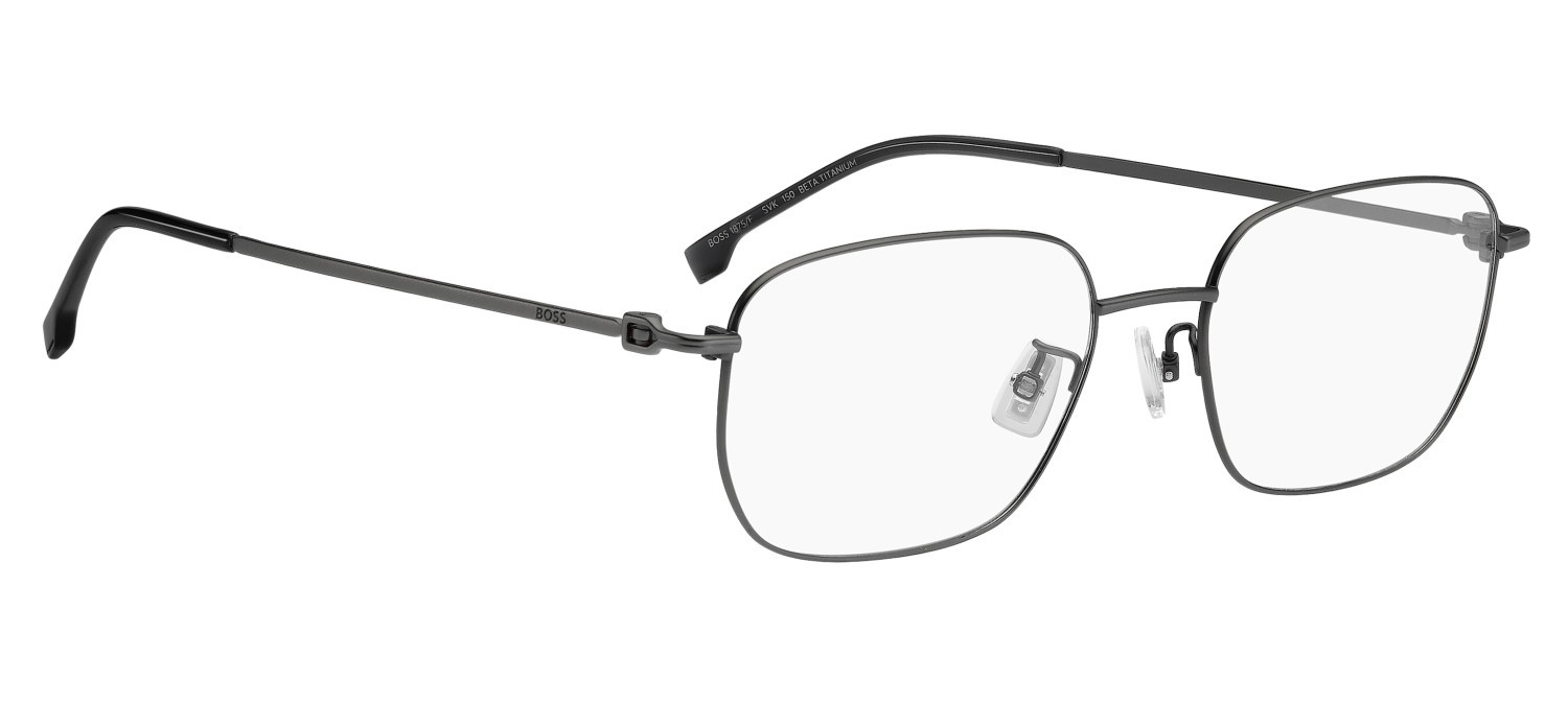 Eyeglasses Hugo Boss 1875/F 110208 SVK color matte ruthenium black shape square 