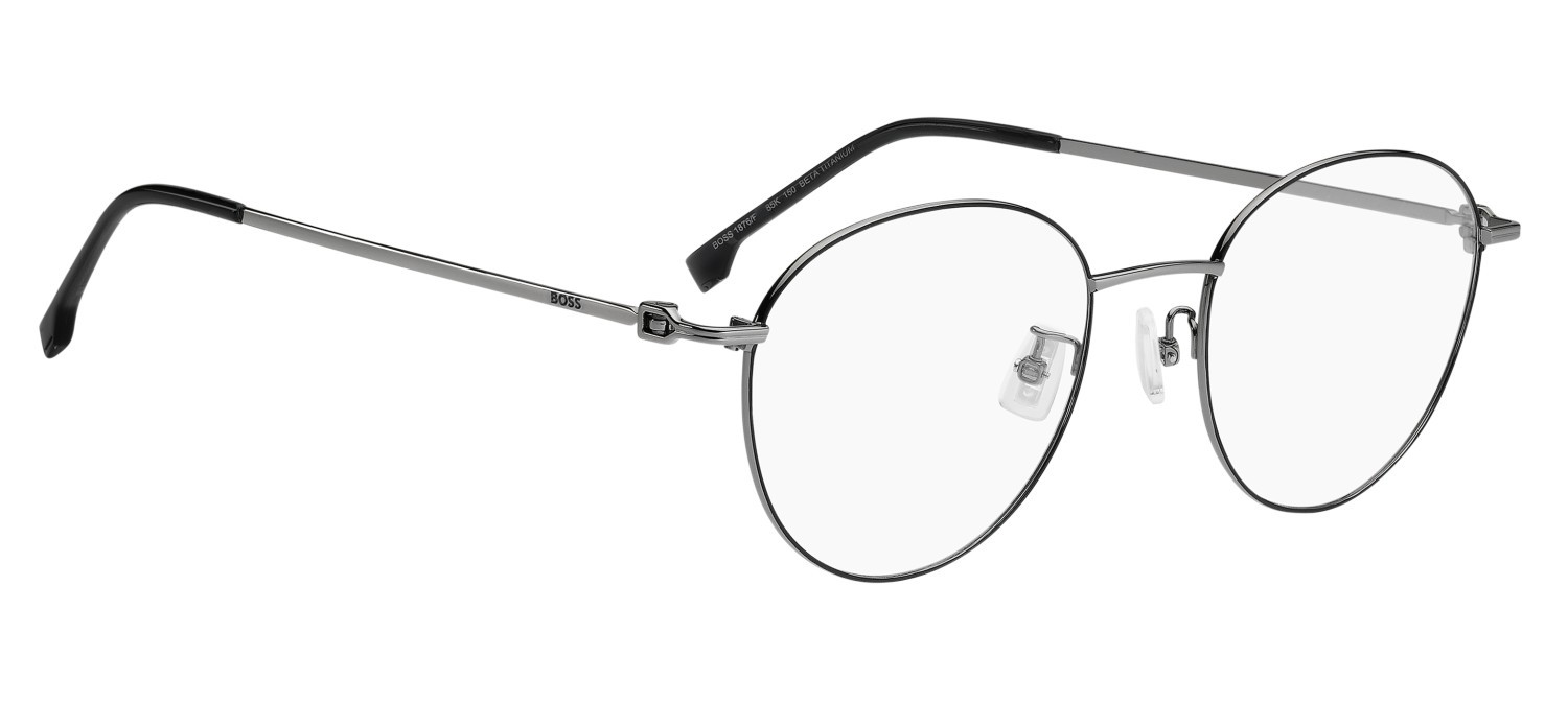 Occhiali da vista Hugo Boss 1876/F 110209 85K colore ruthenium black forma rotondo 