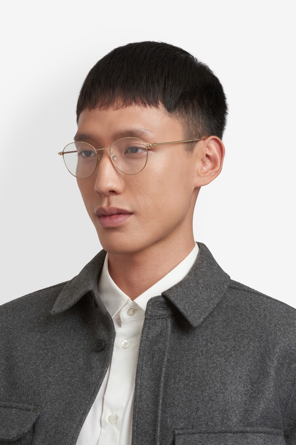 Occhiali da vista Hugo Boss 1876/F 110209 J5G colore gold forma rotondo 